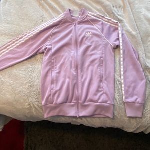 Lavender Adidas zip up sweatshirt